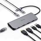 Targus - Station d'accueil mobile multiport USB-C Alt. Mode Dual 4K HDMI avec passage EPR 140 W-Fonctionne avec Windows, macOS, Android, Chrome OS et Linux OS