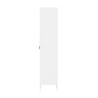 Manhattan Comfort - Armoire de rangement individuelle moderne Naomi 15 po avec casier - Blanc-Assemblage à domicile requis Tout le matériel inclus