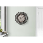 Monarch Specialties - Horloge - 16 po Rond - Horloge Murale - Vert Foncé - Transitionnel-Le mouvement à quartz précis assure un chronométrage exact et le mécanisme sans tic-tac offre un environnement paisible sans distraction