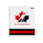 Hilroy - Cahier Hockey Canada à une feuille – 10 ½ po H x 8 ⅝ po l – Blanc-Couverture rigide résistante 