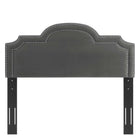 Modway - Belinda Performance Velvet Tête de lit King/King de Californie, Charbon de bois-Rembourrage en mousse dense