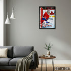 Carey Price Action "Protecting the Net" - Toile encadree - 22" x 31"-Prêt à accrocher - livré entièrement assemblé