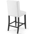 Modway - Baron Imitation cuir Tabouret de comptoir - Blanc-Capsules de pied non marquées