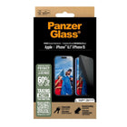 PanzerGlass - Ultra-Wide Fit Privacy Protecteur d'écran iPhone 16/15 - Noir-Revêtement anti-traces réduisant les empreintes digitales et la graisse