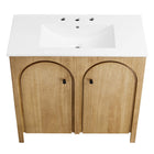 Modway - Appia 36" Vanette de salle de bain - Oak White-Assemblée requise