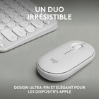 Logitech - Pebble 2 Combo for Mac, clavier et souris sans fil - Blanc-Pourquoi ne pas avoir les deux? cet ensemble souris et clavier ultra-fin et portable, fabriqué avec du plastique recyclé(1), est léger, compact, et vous suit dans vos déplacements