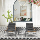 Manhattan Comfort - Ensemble de conversation moderne Sunset pour patio, 3 pièces - Gris - Lot de 3-Coussins amovibles avec fermeture éclair pour un nettoyage et un entretien faciles