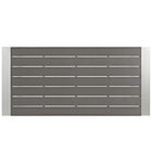 Modway - Shore Terrasse extérieure Aluminium Table de bar rectangulaire, Gris argenté-Capsules de pied en plastique noir
