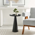 Modway - Maren Manche Table d’appoint - Noir-Base à piédestal conique