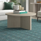 Hudson&Canal - Table basse ronde Anders de 91 cm de largeur, , blanc aulne-Nettoyer avec un chiffon doux et sec, sans produits chimiques agressifs ni produits de nettoyage abrasifs