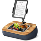 ShoppingAll - Coussin Support Réglable Pour Tablette Avec Bol À Collations - Gris-Compatibilité Universelle - Compatible avec les Kindles de 4,7" à 13", les iPads, les tablettes, les téléphones intelligents et même les ordinateurs portables jusqu’à 14", idéal pour la lecture, l’étude ou le visionnement.
