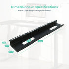 MotionGrey - Plateau de gestion des câbles sous bureau - Organisateur de cordons pour bureaux assis-debout et postes de travail - Noir-7