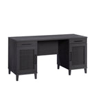 Sauder - La Collection Tiffin Line Bureau - Finition Raven Oak-Deux tiroirs de rangement avec glissières à extension complète 