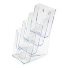 Présentoir DocuHolder - 4 compartiments - transparent - format dépliant (77701)-Matériau: Plastique