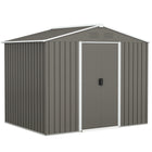 Outsunny - Remise de rangement extérieure 8 pi x 6 pi - gris clair-Sert d’abri à outils, d’abri à vélos, d’abri pour scooter électrique ou de rangement pour poubelles de jardin
