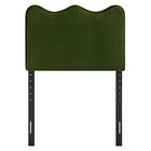 Modway - Athena Velours de performance résistant aux taches Tête de lit jumelée, Vert mousse-Quatre positions de montage ajustables