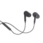 Basic Tech Écouteurs intra-auriculaires avec fil avec contrôle du volume et microphone intégré - Charbon-Contrôle du volume