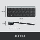 Logitech MK470 Ensemble Clavier et Souris sans Fil Ultra-fin - Graphite-Roulette de défilement sur la souris : Oui, mécanique