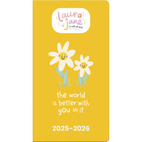 DateWorks - Planificateur de poche mensuel Laura Jane 2025-2026 - 3,5 po x 6,5 po - Anglais-Juin 2024 - Décembre 2026