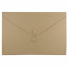 JAM Paper - Portefeuille Kraft à Boutons et Attaches à Ficelle Grand - 9 1/4 x 14 x 3/8 - Brun Naturel Recyclé-Portefeuille en kraft naturel avec fermeture à bouton et à ficelle