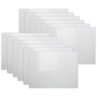 Flipside Products Tableau blanc effaçable à sec double face, 12,7 x 17,8 cm, blanc, paquet de 12-12 tableaux blancs recto