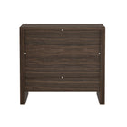 Manhattan Comfort - Linda 24" Table de nuit moderne à 2 tiroirs - Noyer brun-Assemblage à domicile requis Tout le matériel inclus