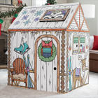 Bankers Box - Chalet d'hiver-Construction robuste et sûre : le carton ondulé de type 32-ECT, doté de bords arrondis adaptés aux enfants, garantit solidité et sécurité pour des heures de jeu. Conception sans plomb certifiée conforme à la norme de sécurité F963. Pour les enfants de 3 ans et plus
