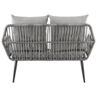 Manhattan Comfort - Ensemble de conversation moderne Portofino pour patio, 4 personnes avec table basse - Gris - Ensemble de 4-Assemblage à domicile requis Tout le matériel inclus
