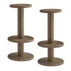 Modway - Neo Rond de 15 pouces Terrasse extérieure Bois Tabourets de bar patio - Brun Cacao-Bois d’acacia massif