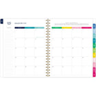 AT-A-GLANCE - Agenda scolaire hebdomadaire/mensuel bande joyeuse Emily Ley Simplified 2025-2026 - 11 po H x 8 3/8 po l - multicoloure - bilingue-Un mois sur deux pages comprenant des blocs quotidiens non lignés, une section de tâches lignée, un « conseil de simplicité » pour vous aider à planifier et des onglets pour une navigation facile