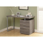 Monarch Specialties - 7326 Bureau 48 po L - Taupe Fonce Orientation Gauche Ou Droite-Facile à assembler grâce aux instructions illustrées et à la quincaillerie incluse, ce bureau est fini sur tous les côtés pour un placement polyvalent n'importe où dans la pièce.