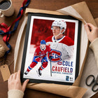 Frameworth - Cadre Cole Caufield Collage Portrait Canadiens - Impression Encadrée - 16 po L x 20 po H-10