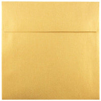 JAM Paper Enveloppes d'invitation carrées métalliques 6 x 6 po - Stardream Gold - paquet de 25-Couleur : Stardream doré.