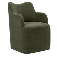 Modway - Cordelle Mélange de lin Chaise pivotante d’accent - Sauge-Chaise pivotante d’accent