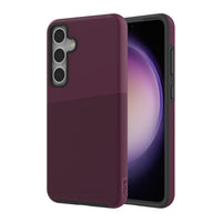 AXS - PROTech Plus étui mince anti-choc avec double couche pour Samsung Galaxy S24+ - Sangria-Résistant aux chutes jusqu’a 10 pieds