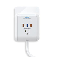 Bell + Howell - Prolongateur de Prise Power Pro-Bell + Howell Puissance pour vous permet de déplacer votre prise où vous en avez besoin, avec une rallonge de 4 pieds, il vous donne également 3 prises et 3 ports USB au lieu de seulement 1 prise et est protégé contre les surtensions, vous pouvez facilement monter le Power Pro n’importe où avec l’adhésif ou les vis à montage rapide inclus