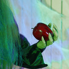 HOMCOM - Halloween Vieille Sorcière Animatronique avec Yeux Lumineux-Les cris aigus et effrayants renforcent l'atmosphère sinistre 