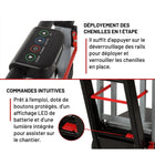 Voltstair - Titan Diable Électrique Monte-Escaliers - Capacité 440 Lb - Noir/Bleu-Poignées ergonomiques réglables de 42 po à 63 po pour le confort de l’utilisateur