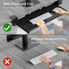 ShoppingAll - Pince de bureau sous le plateau à clavier de bureau avec tiroir coulissant réglable de 26,7 po L x 12,5 po P-6