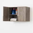Prepac - Armoire murale Elite empilable 32 po - Gris dérivé-Les tablettes réglables de 16 po de profondeur offrent beaucoup d'espace de rangement