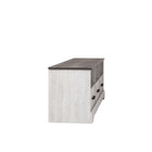Prepac - Meuble TV Rustic Ridge, cabinet de rangement 66 po avec étagères, cabinet de rangement pour salon - Blanc vieilli-7