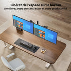 ShoppingAll - Support de bureau pour double écran LCD LED avec 2 options de montage - Noir-9