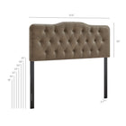 Modway - Annabel Imitation cuir Tête de lit Queen, Moutarde-Touffage en losange