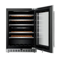 Kucht - Cellier 24 po, 52 bouteilles, double zone - Acier inoxydable -Installation sous comptoir ou autonome 