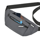 Nicci - Sac banane avec poche avant zippée - Gris -Poche intérieure zippée