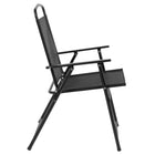 Flash Furniture - Ensemble de jardin couleur noire de 6 pièces avec table, parasol et 4 chaises pliantes-Patins glisseurs protecteurs en plastique