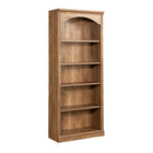 Sauder - Bibliothèque Arch à 5 tablettes - Mangue Sindoori-Rangement multi-pièces: cette bibliothèque fonctionnelle peut répondre à vos besoins de rangement dans différentes pièces : salon, bureau, cuisine, atelier ou salle de bain