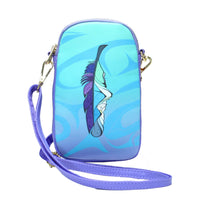 Oscardo - Michelle Stoney Healing Feather Sac pour téléphone-Designs authentiques d’art autochtone - Met en valeur des créations artistiques autochtones réalisées par des artistes des Premières Nations, Inuits et Métis de partout au Canada, célébrant la culture, la créativité et la narration