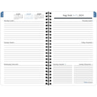 Mead - Journal scolaire hebdomadaire/mensuel des élèves 2024-2025 - 5 3/8 po x 8 5/16 po - assorties - bilingue-Couverture en poly durable dans différentes couleurs de couverture, y compris le noir, le bleu et le vert (choix de couleur non offert)