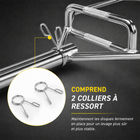 MotionGrey - Barre hexagonale olympique  pour soulevés de terre et entraînement musculaire - 140 cm - Argent-Fini argent et longueur de 140 cm offrant une option compacte pour une salle d’entraînement à domicile